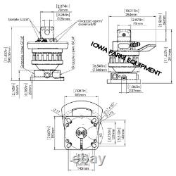 HYDRAULIC ROTATOR, IFE HR3605FLG 360° Cont Rotation, Flange Mount 11,000lb Cap