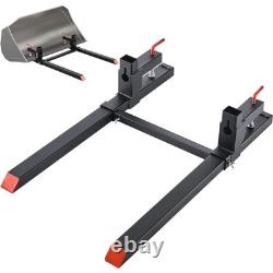 Heavy-Duty 2000 lbs Clamp-On Pallet Forks for Tractors & Skid Steers 43-Inch