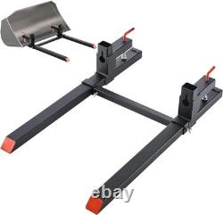 Heavy-Duty 2000 lbs Clamp-On Pallet Forks for Tractors & Skid Steers 43-Inch