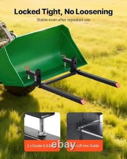 Heavy-Duty 2000 lbs Clamp-On Pallet Forks for Tractors & Skid Steers 43-Inch Heavy-Duty 2000 lbs Clamp-On Pallet Forks for Tractors & Skid Steers 43-Inch