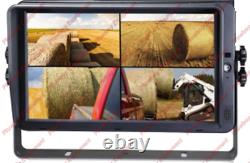 Hi Definition 10 QUAD CabCAM Camera Kit for Tractor Combine Forage Harvester +