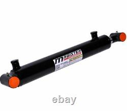 Hydraulic Cylinder Double Acting 2.5 Bore 24 Stroke Cross Tube 2.5x24 NEW