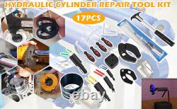 Hydraulic Cylinder Repair Tool Kit for skid steers, loaders, backhoes 17pcs