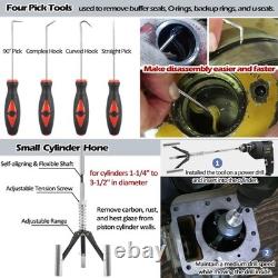 Hydraulic Cylinder Repair Tool Kit for skid steers, loaders, backhoes, etc 17PCS