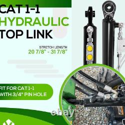 Hydraulic Top Link Cat. 1-1 with Locking Block 20 7/8 31 7/8 with 2 x Hose