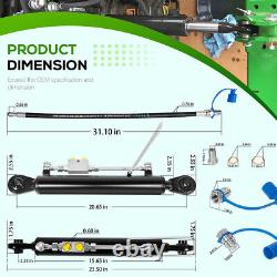 Hydraulic Top Link Cat. 1-1 with Locking Block 20 7/8 31 7/8 with 2 x Hose