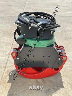 IFE 5T105,105 5-Tine Bypass Log, Scrap & Stone Grapple &Rigid Slew Ring Rotator