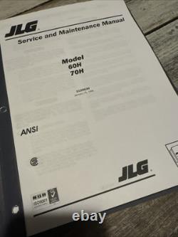 JLG 60H 70H Boom Lift Service Maintenance Manual Book Shop Catalog Repair COPY