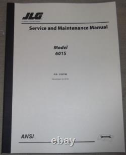 Jlg 601s Series Telescopic Boom Lift Service Shop Repair Workshop Manual 3120746