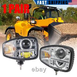 Led Headlight Lights For JCB Telehandler Loader Loadall bobcat Wired Headlamps