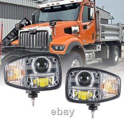 Led Headlight Lights For JCB Telehandler Loader Loadall bobcat Wired Headlamps