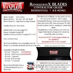 MANPLOW RevolutionX Snow Pusher with U Handle (40 Inch) U-Handle 40