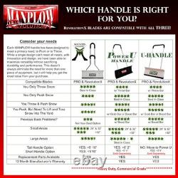 MANPLOW RevolutionX Snow Pusher with U Handle (40 Inch) U-Handle 40