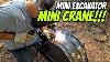 Mini Excavator Is A Mini Crane Thanks To This Upgrade