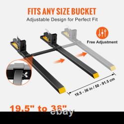 Pallet Forks, 4000 lbs Clamp on Pallet Forks, Loader Bucket