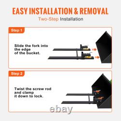 Pallet Forks, 4000 lbs Clamp on Pallet Forks, Loader Bucket