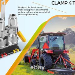 Pioneer 9500-4 Hydraulic Break-Away Coupler Kit Agricultural Tractor Clamp 1/2