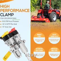 Pioneer 9500-4 Hydraulic Break-Away Coupler Kit Agricultural Tractor Clamp 1/2