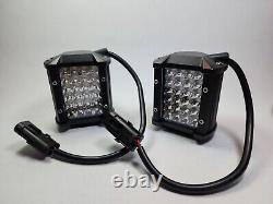 ROPS Light Mount Brackets with 2 LED Pods USA MADE Incl. Install Kit