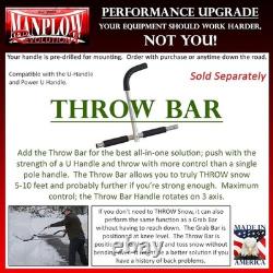 Snow Pusher 32 Inch HDPE Blade Aluminum U-Handle Heavy Duty Snow Removal