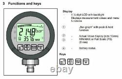 Stauff Digital Pressure Test Kit 0-600 Bar (8820 Psi) 2m Test Hose Plastic Case