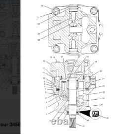 Swing Motor Barrel, Plate, Piston, Pin Fits For Jcb Js240 Js460