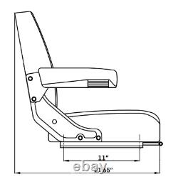 Trac Seats Black Seat for Exmark Ferris Scag Gravely Hustler Kubota Mowers