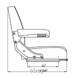 Trac Seats Seat For Kubota ZD321 ZD321N ZD323 ZD326HL ZD326P ZD326RP ZD326S