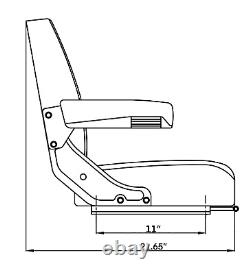 Trac Seats Zero Turn Mower Seat for John Deere 717A 717E 727A Z510A Z520A Z645