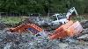 Two Excavators Stuck In Deep Clay Heavy Recovery Terrib Rgarn Sweden
