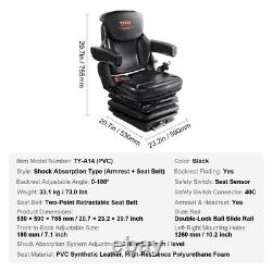 Universal Commercial Seat With Armrests S-Belt Tractor Loader Excavator & More