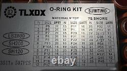 Viton O'ring Kit, Tlxdx, 507pcs, 35items, Sumitimo, 75 Shore